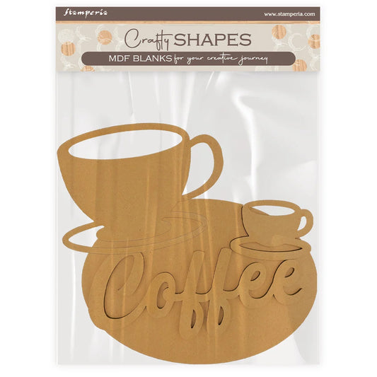 Stamperia - Coffee and Chocolate - MDF Crafty Shapes Blanks Cup and Plate