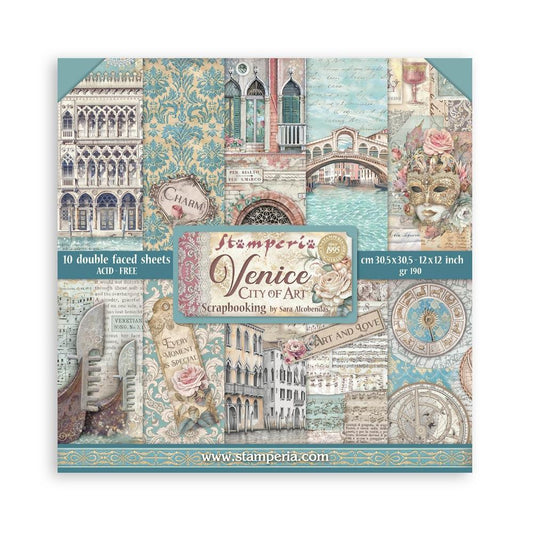 Stamperia - Venice City of Art - 12x12 Paper Pack - The Crafty Kiwi