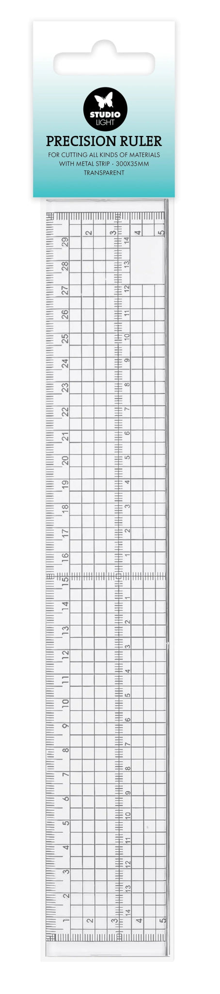 Studio Light - Ruler Metal Edge - 30cm - The Crafty Kiwi