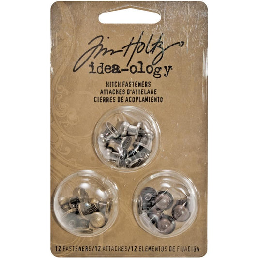 Tim Holtz - Ideology Metal 2 - Part Hitch Fasteners (12/pkg) - The Crafty Kiwi