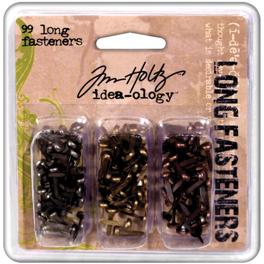 Tim Holtz - Ideology Metal Long Paper Fasteners (99/pkg) - The Crafty Kiwi