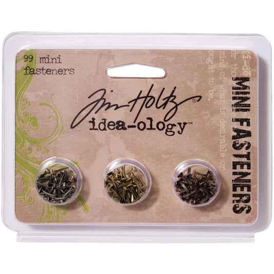 Tim Holtz - Ideology - Metal Screw Top Brads 0.25" (99/pkg) - The Crafty Kiwi
