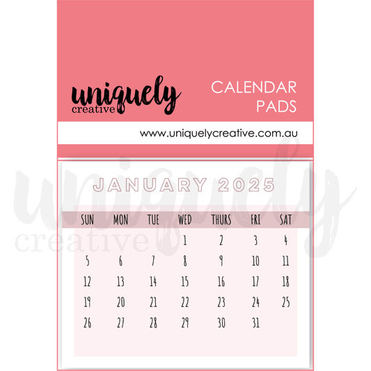 Uniquely Creative - 2025 Calendar Pads (5/pack) - The Crafty Kiwi