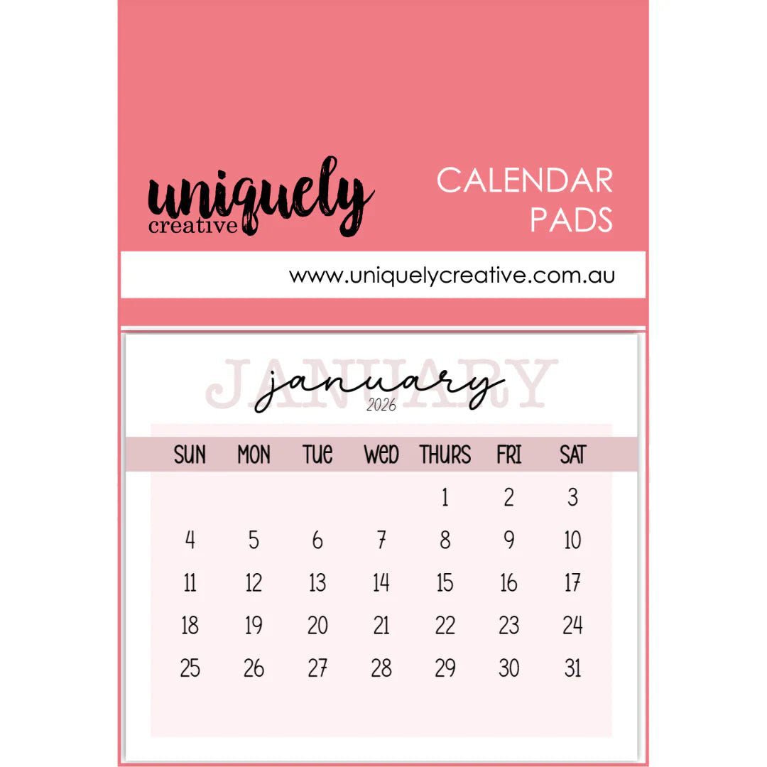 Uniquely Creative - 2026 Calendar Pads - The Crafty Kiwi