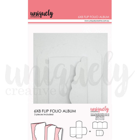 Uniquely Creative - 6" x 8" Flip Folio Album - White (available from 1 Sept) - The Crafty Kiwi