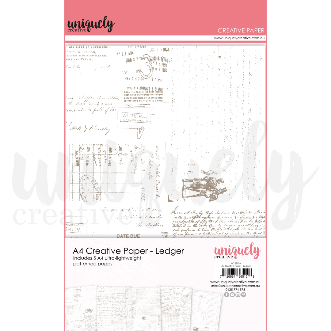 Uniquely Creative - A4 Creative Paper - Ledger - The Crafty Kiwi