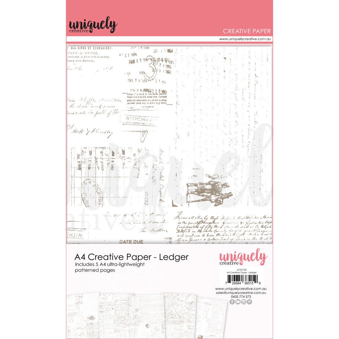 Uniquely Creative - A4 Creative Paper - Ledger - The Crafty Kiwi