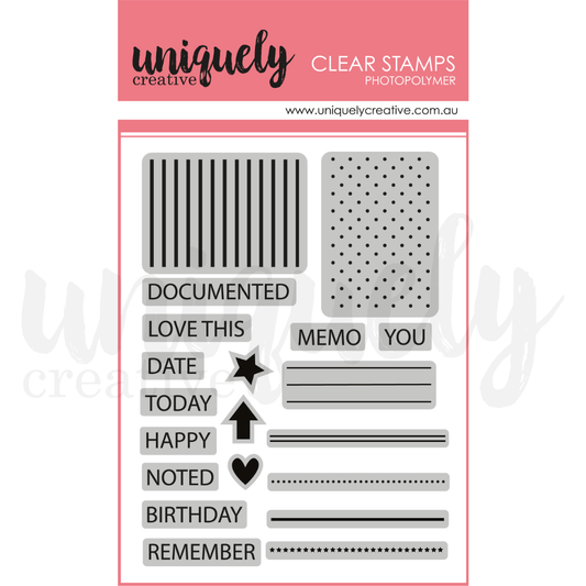 Uniquely Creative - (Advent 2024) - Essential Ephemera Stamp & Ephemera Bundle - The Crafty Kiwi