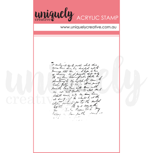 Uniquely Creative - (Advent 2024) - Vintage Script Stamp - The Crafty Kiwi