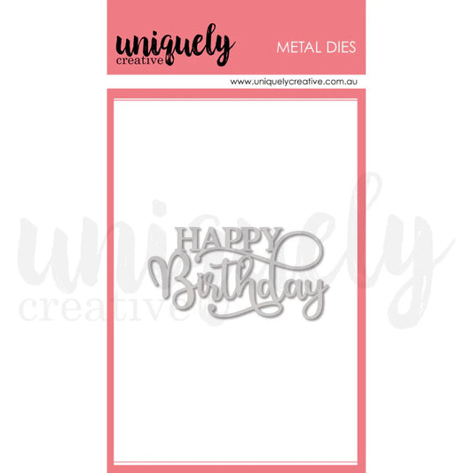 Uniquely Creative - Cardmaking - Happy Birthday Die - The Crafty Kiwi