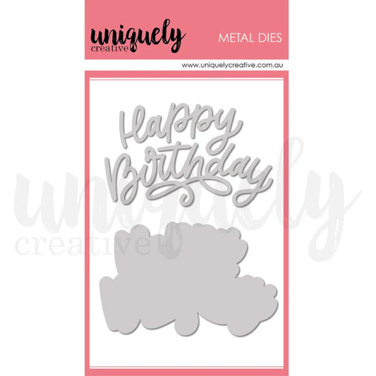 Uniquely Creative - Cardmaking - Happy Birthday Modern Die - The Crafty Kiwi