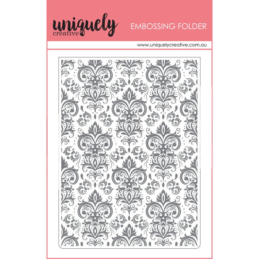 Uniquely Creative - Damask Embossing Folder - The Crafty Kiwi