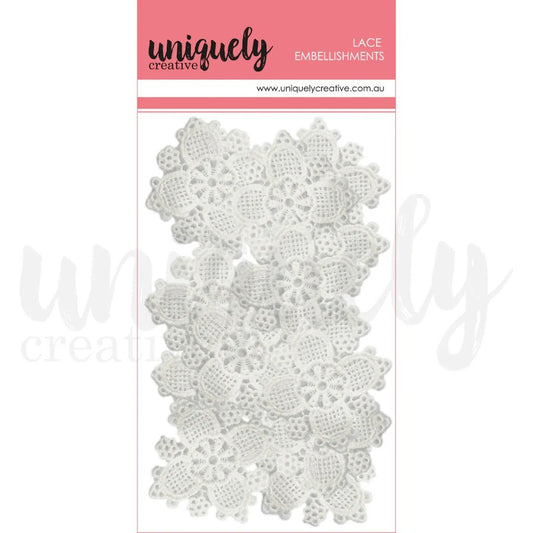 Uniquely Creative - Delicate Lace Flowers - The Crafty Kiwi