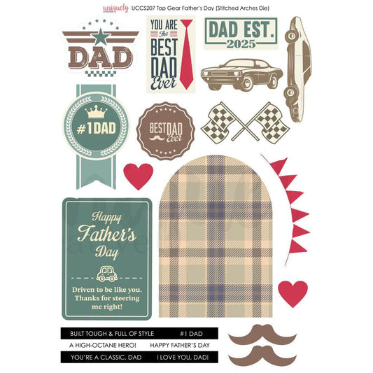Uniquely Creative - Father's Day "Top Gear" Cut - a - Part Sheet - The Crafty Kiwi