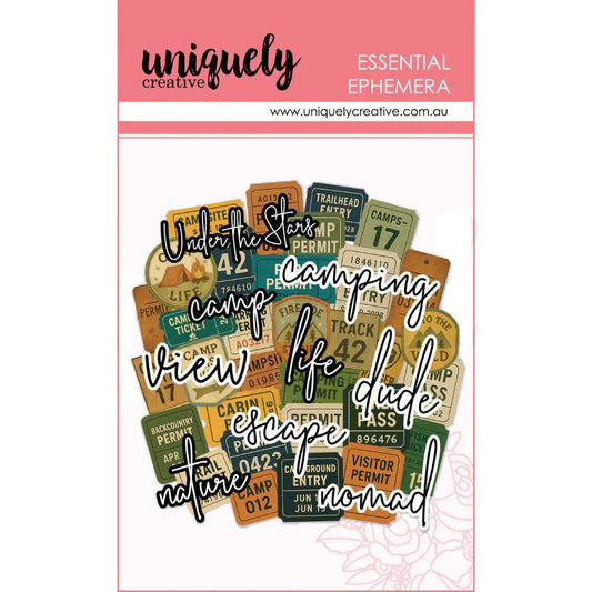 Uniquely Creative - Field Notes - Camping Tickets & Titles Ephemera - The Crafty Kiwi