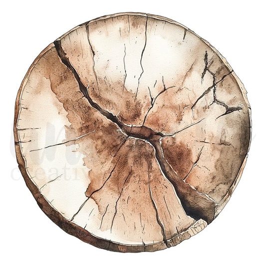 Uniquely Creative - Field Notes - Tree Ring Slice Decorative Base Layer Paper (1/sheet) - The Crafty Kiwi