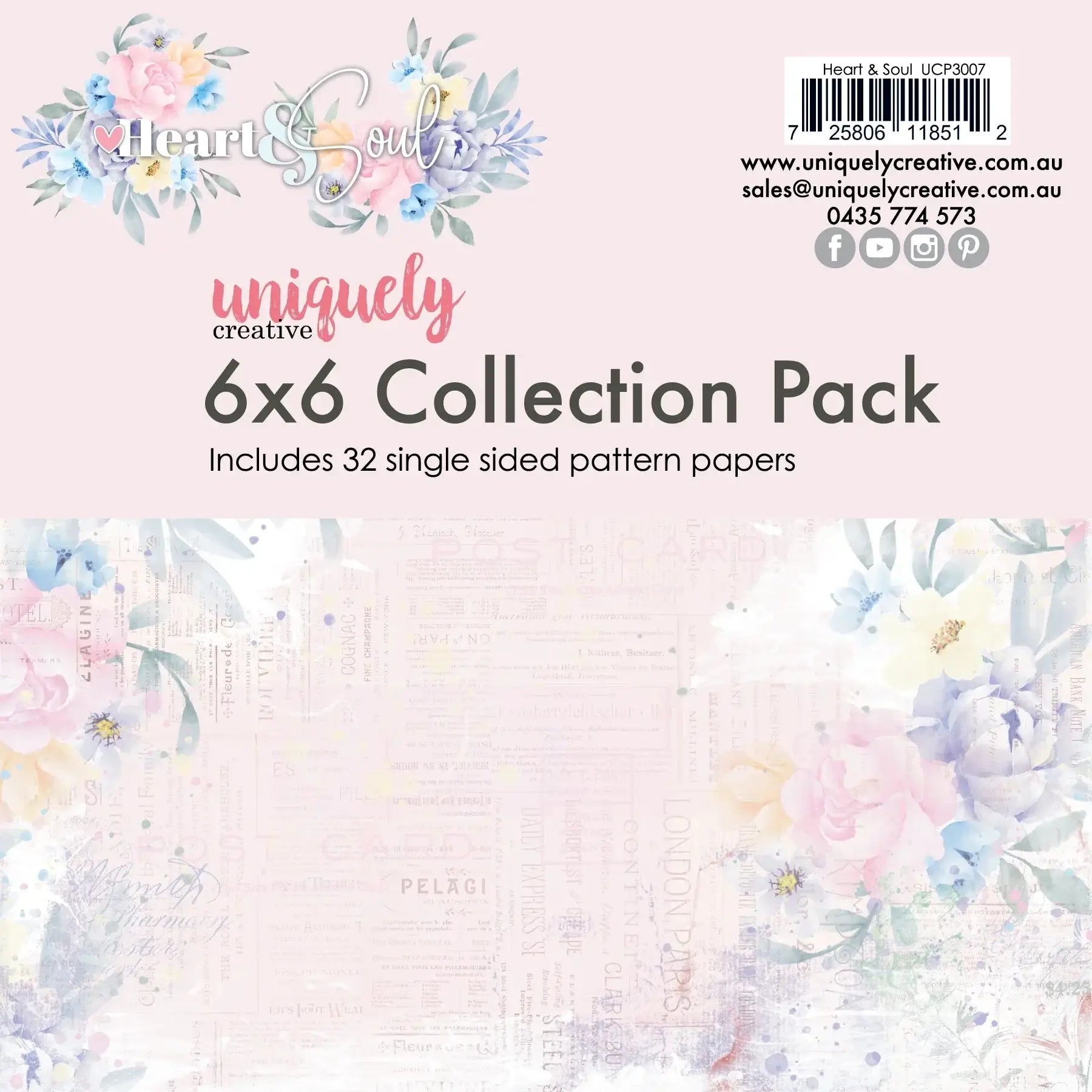 Uniquely Creative - Heart & Soul 12x12 Paper Pack - The Crafty Kiwi