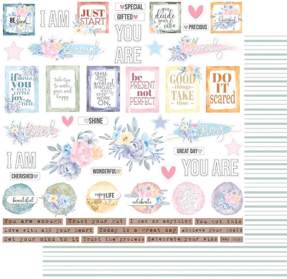 Uniquely Creative - Heart & Soul - Good Advice 12x12 Paper (1/sheet) - The Crafty Kiwi