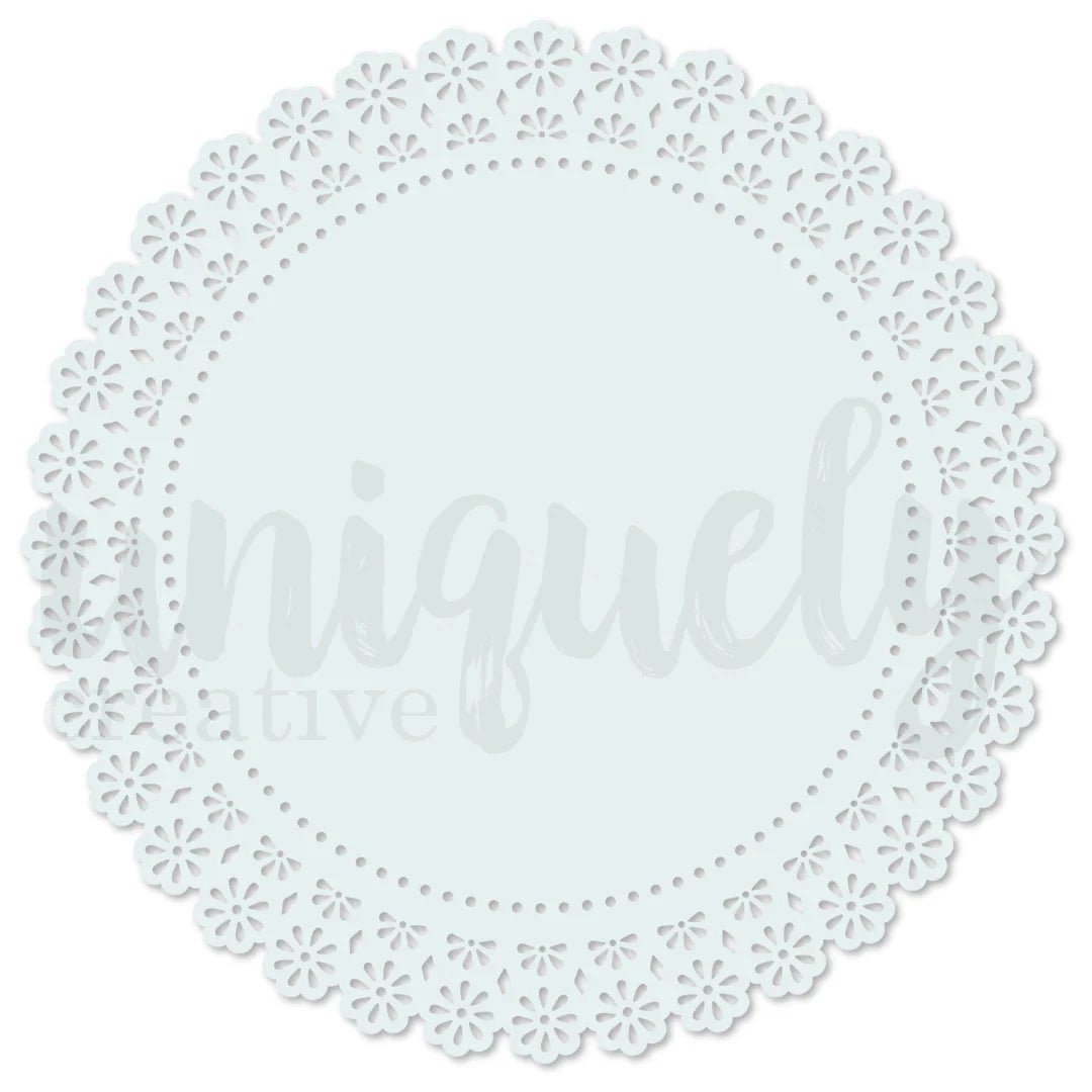 Uniquely Creative - Heart & Soul - Light Blue Lacey Circle Decorative Base Layer - The Crafty Kiwi