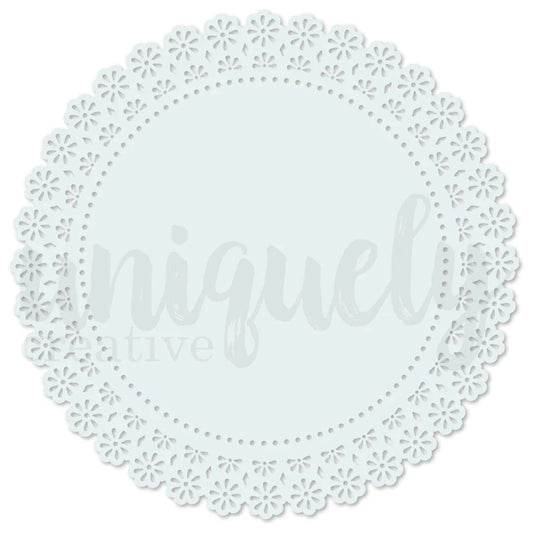 Uniquely Creative - Heart & Soul - Light Blue Lacey Circle Decorative Base Layer - The Crafty Kiwi