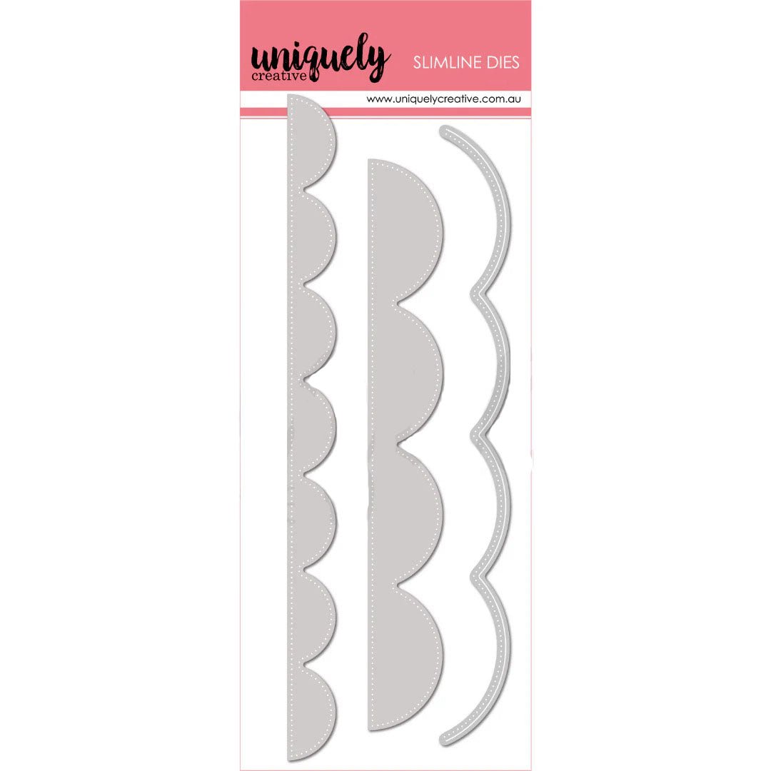 Uniquely Creative - Heart & Soul - Oversized Scallop Strip Die - The Crafty Kiwi