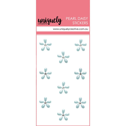 Uniquely Creative - Heart & Soul - Pearl Daisy Stickers - Blue - The Crafty Kiwi