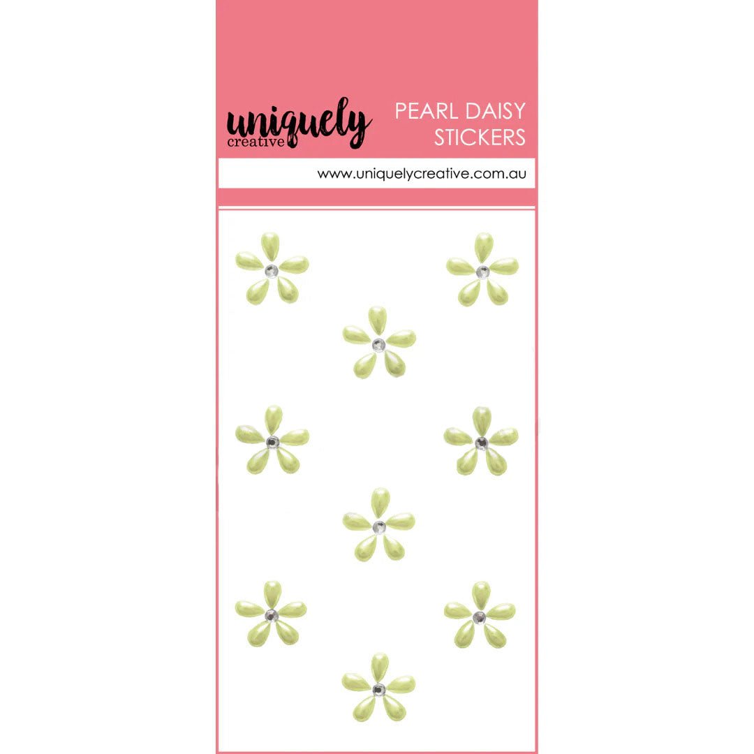 Uniquely Creative - Heart & Soul - Pearl Daisy Stickers - Green - The Crafty Kiwi