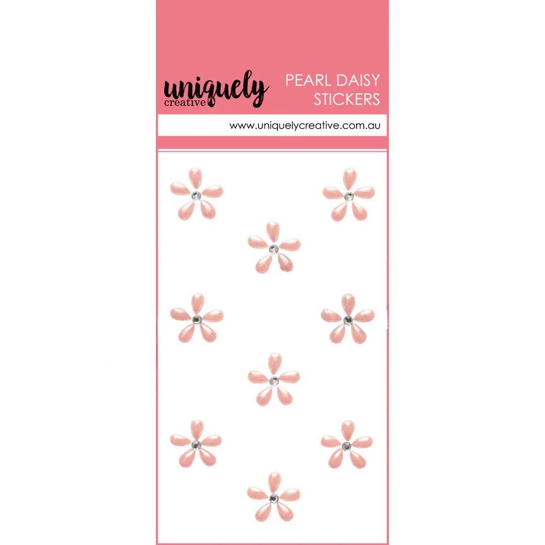 Uniquely Creative - Heart & Soul - Pearl Daisy Stickers - Pink - The Crafty Kiwi