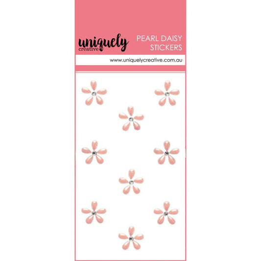 Uniquely Creative - Heart & Soul - Pearl Daisy Stickers - Pink - The Crafty Kiwi