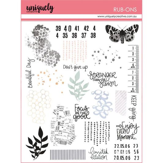 Uniquely Creative - Heart & Soul - Rub - Ons - The Crafty Kiwi