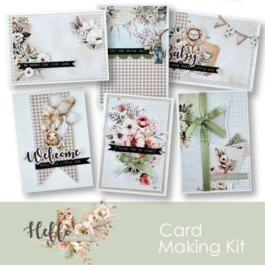 Uniquely Creative - Hello Darling Cardmaking Kit - Jan 25 - The Crafty Kiwi