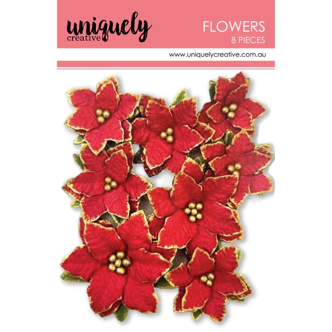 Uniquely Creative - Home for Christmas Poinsettia Flowers - The Crafty Kiwi