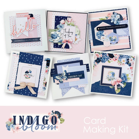 Uniquely Creative - Indigo Bloom Card Making Kit - The Crafty Kiwi