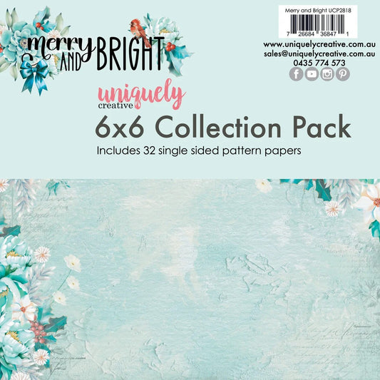 Uniquely Creative - Merry and Bright 6x6 Collection Pack - The Crafty Kiwi