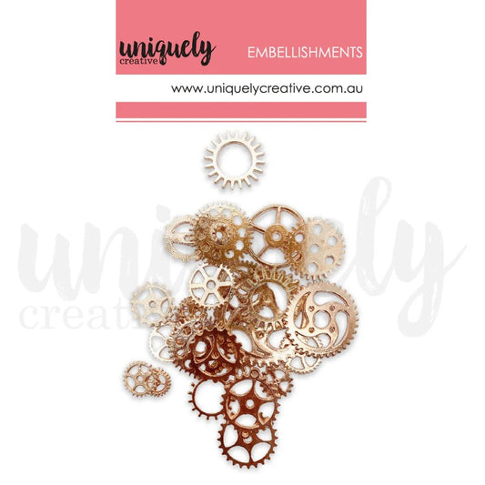 Uniquely Creative - Metal Cogs - Rose Gold - The Crafty Kiwi