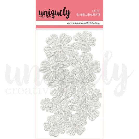 Uniquely Creative - Mixed Lace Flowers - The Crafty Kiwi