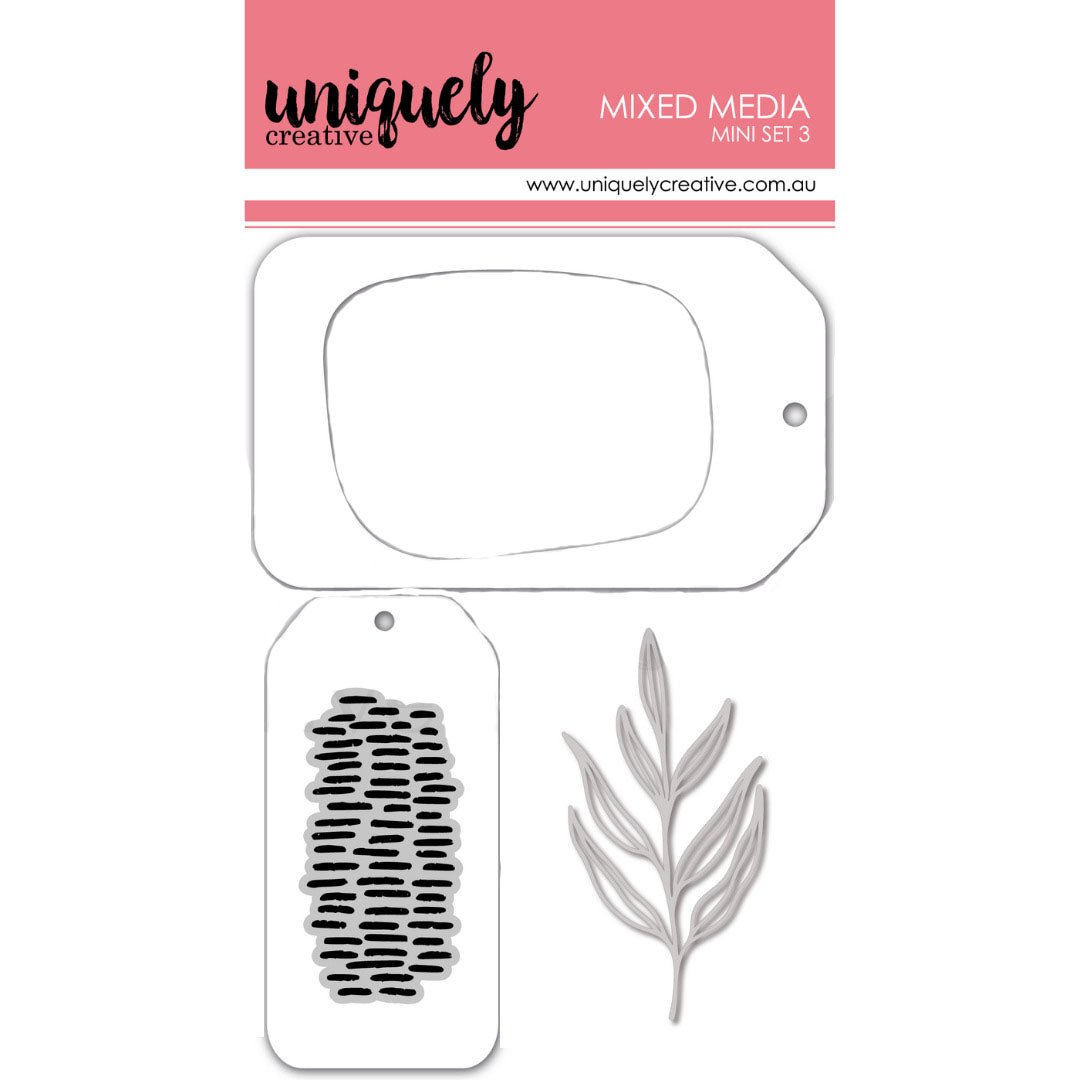 Uniquely Creative - Mixed Media Mini Stamp and Die Set 3 - The Crafty Kiwi