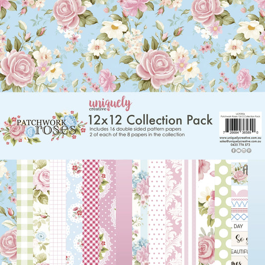 Uniquely Creative - Patchwork Roses Bundle Kit (7 products) - The Crafty Kiwi