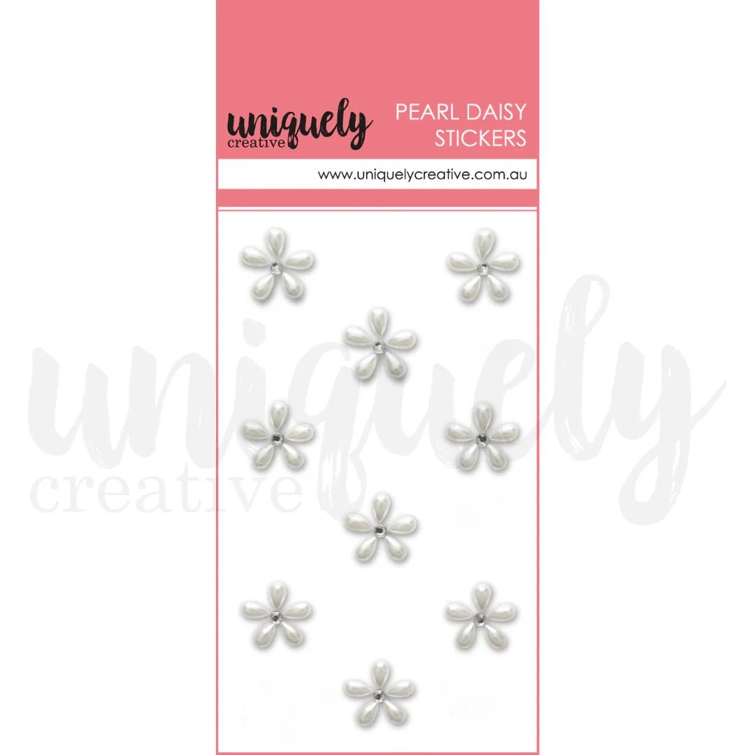 Uniquely Creative - Pearl Daisy Stickers - Daisy - The Crafty Kiwi