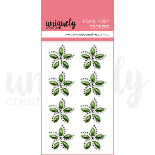 Uniquely Creative - Pearl Posy Stickers - Christmas Green - The Crafty Kiwi