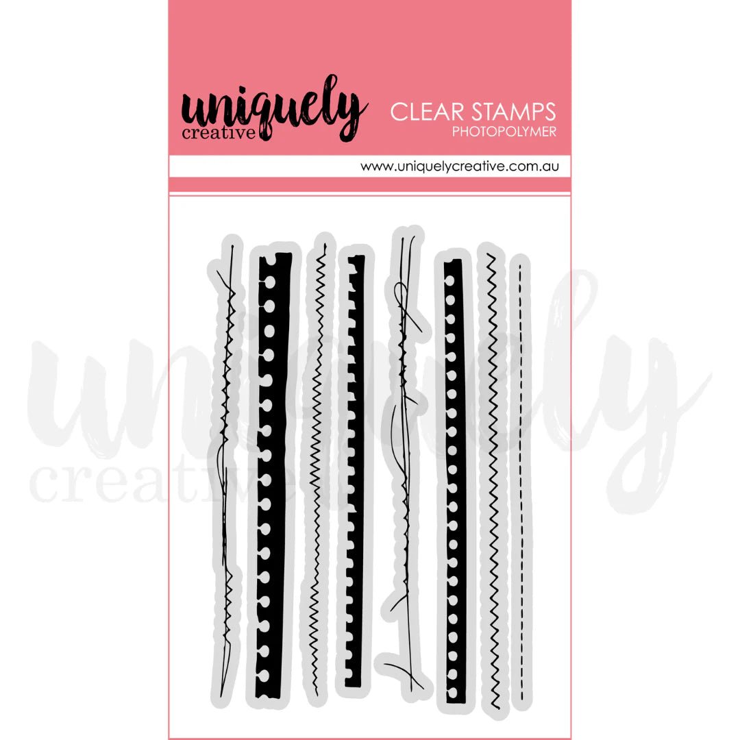 Uniquely Creative - Ripped & Stitched Photopolymer Stamp - The Crafty Kiwi