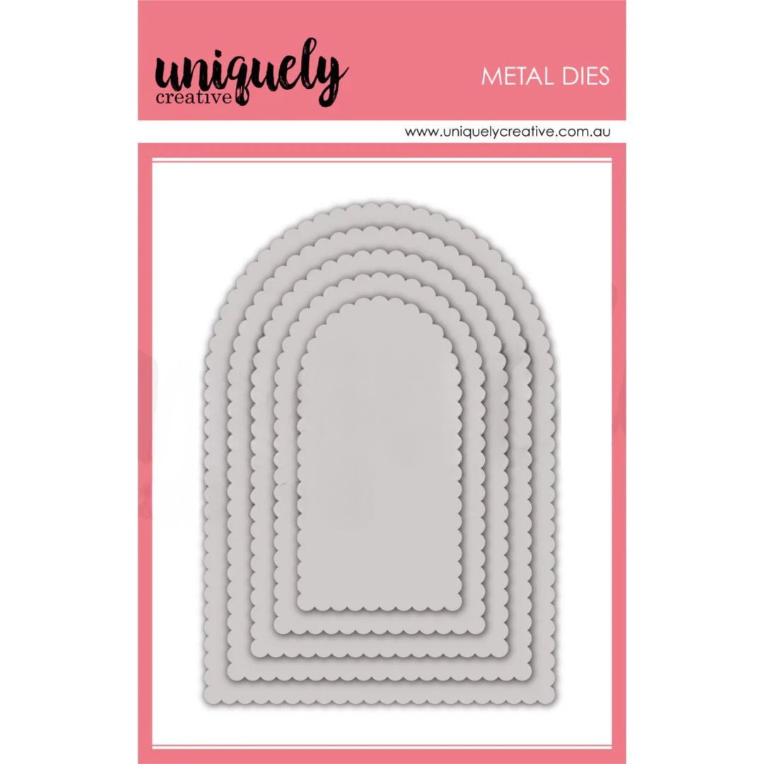 Uniquely Creative - Scalloped Arches Die - The Crafty Kiwi