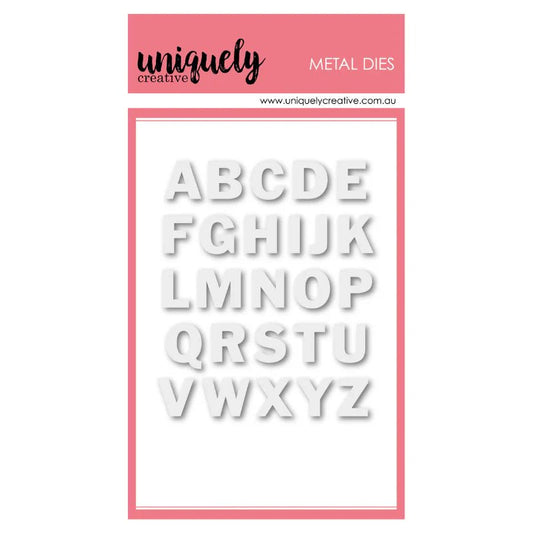 Uniquely Creative - Small Uppercase Alpha Die - The Crafty Kiwi