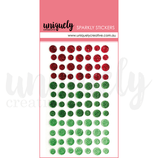 Uniquely Creative - Sparkly Stickers - Christmas - The Crafty Kiwi