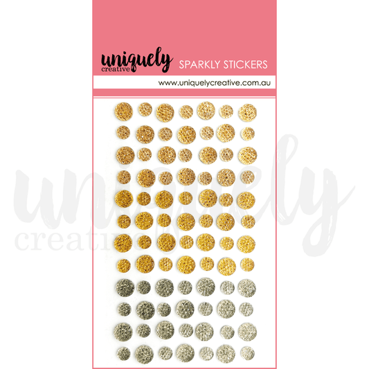 Uniquely Creative - Sparkly Stickers - Mixed Metal - The Crafty Kiwi