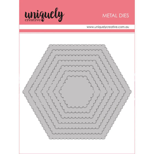 Uniquely Creative - Stitched Nesting Hexagon Die - The Crafty Kiwi