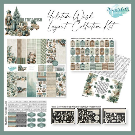 Unmistakable Creations - 12x12 Collection Kit - Yuletide Wish - The Crafty Kiwi