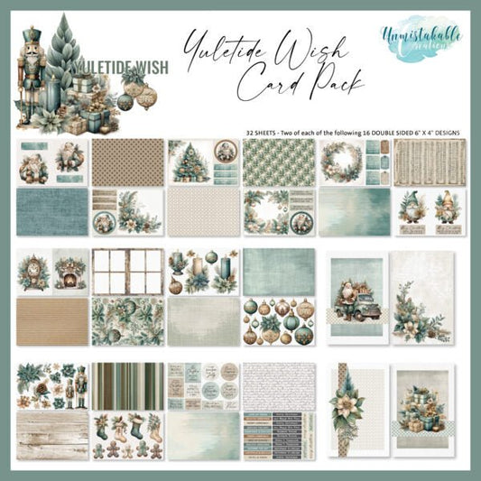 Unmistakable Creations - Card Making Pack - Yuletide Wish - The Crafty Kiwi