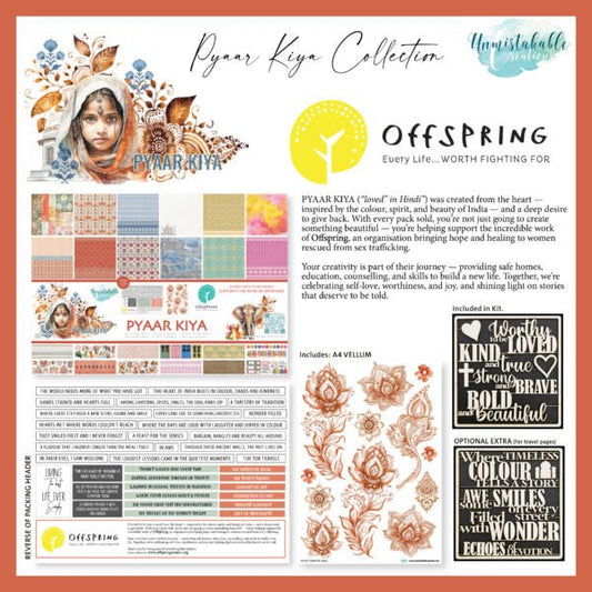 Unmistakable Creations - Pyaar Kiya 12x12 Collection Kit - The Crafty Kiwi