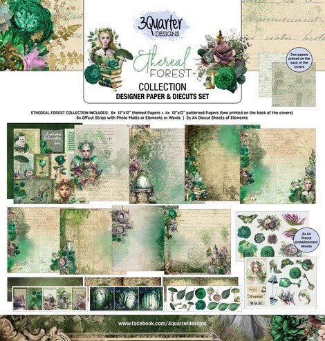 3Quarter Designs - Etherial Forest 12x12 Collection + Die Cut Kit - The Crafty Kiwi